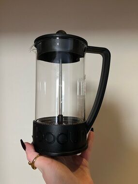 Bodum Black Glass French Press with Ergonomic Handle